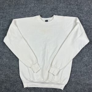 Screen Stars Sweatshirt Mens XL White Pullover Crewneck Vintage